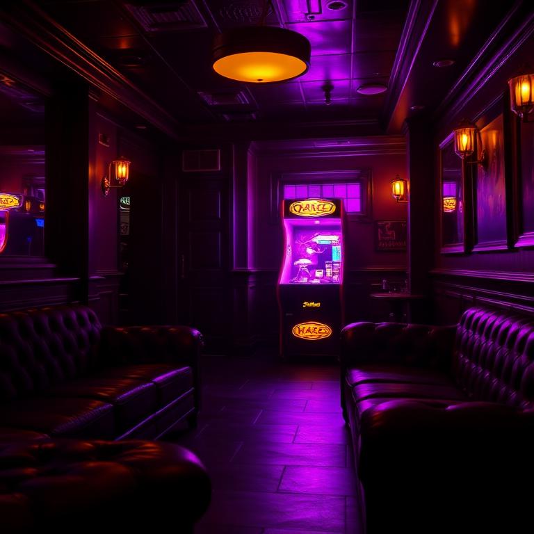 Arcade machine in lounges